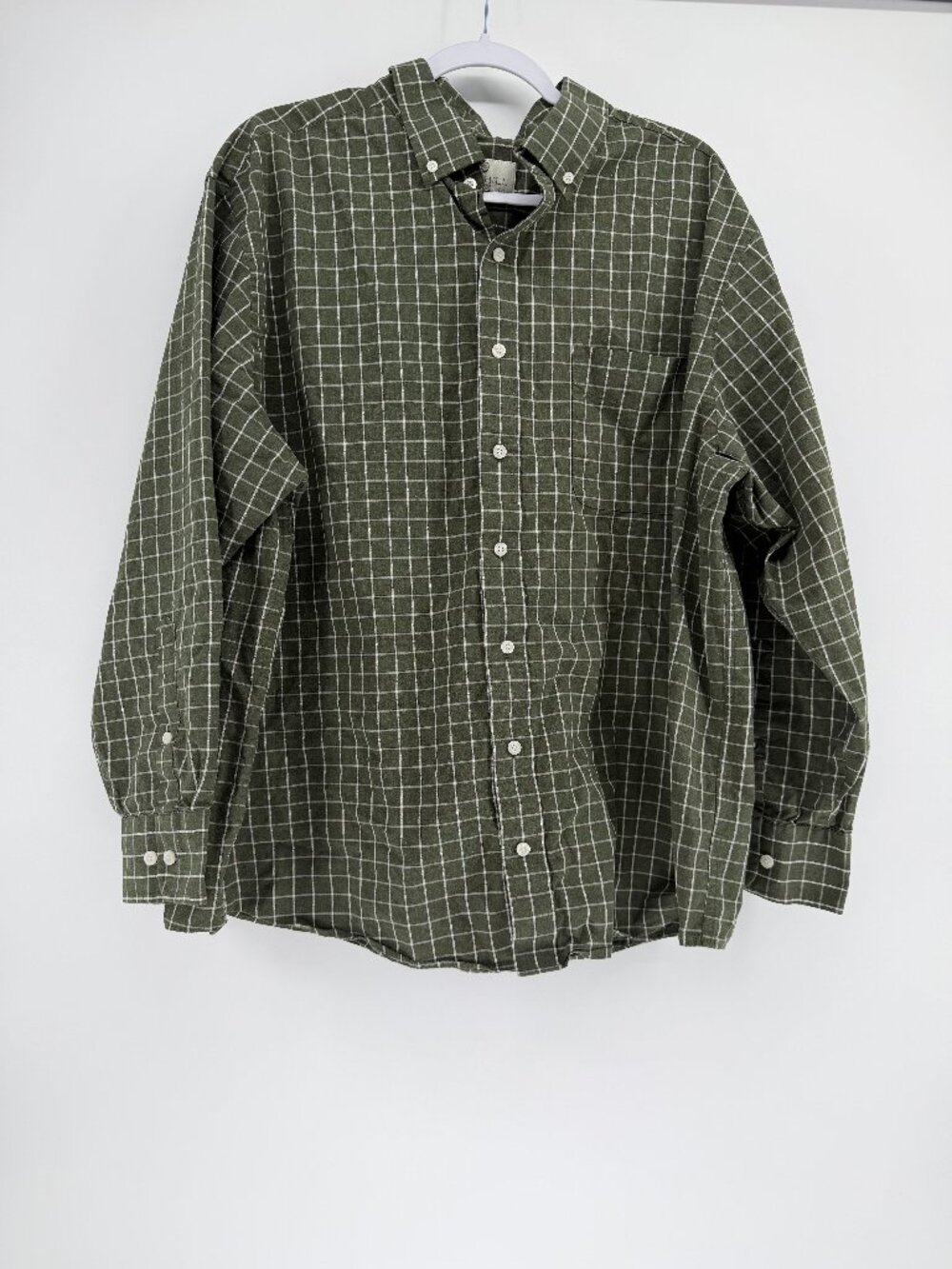 Oak Hill men's Long Sleeve Button up green size 1xl
